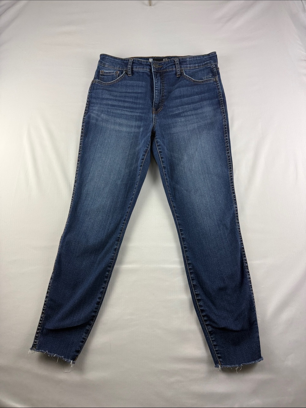 Kut from the Kloth Connie Fab Ab Ankle Skinny Jeans Raw Hem Women's Size 10 EUC